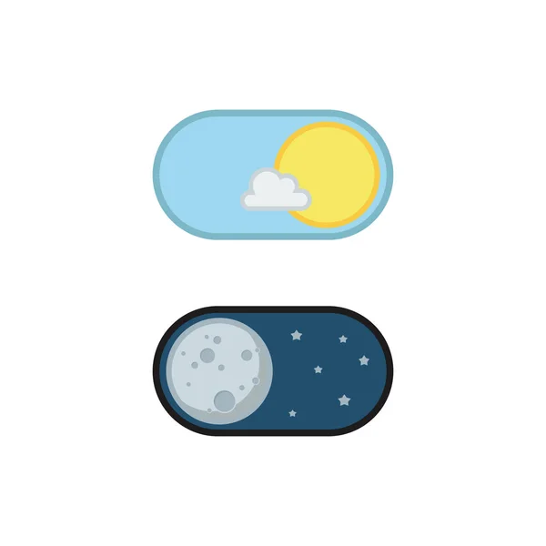 Iconos de aplicación de modo día y noche — Vector de stock