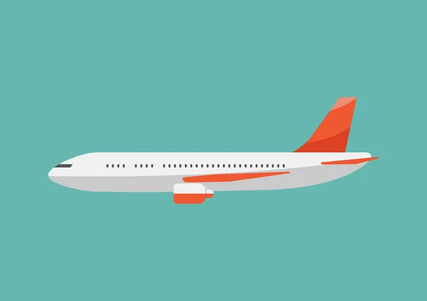 Ilustración de estilo plano de avión — Vector de stock