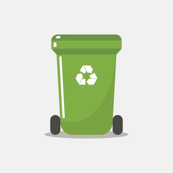 Recycle bin flat style — Stock Vector