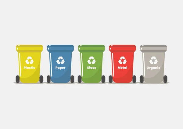 Recycle bin flat style — Stock Vector