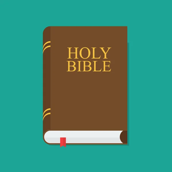 Heilige Bibel Flache Design Ikone Vektorillustration — Stockvektor