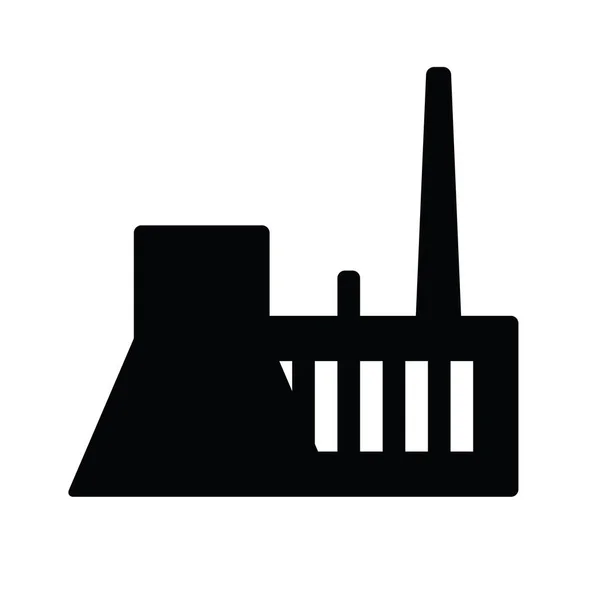 Черный Завод Знак Завода Символ Белом Фоне Одного — стоковый вектор