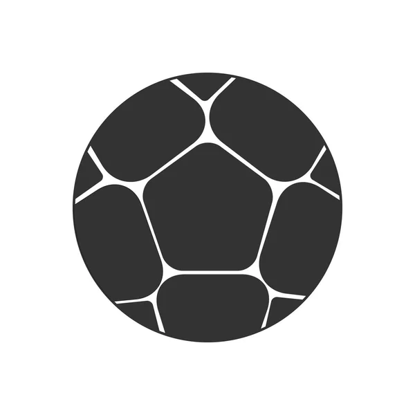 Grauer Ball Mit Fußball Logo Auf Weißem Hintergrund — Stockvektor