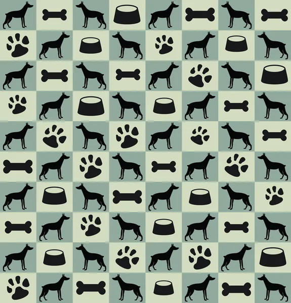 Dog Pattern Blue Symbol Texture Seamless — 图库矢量图片#