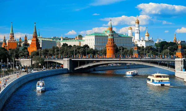 Moskova Kremlin Rusya Görünümünü Yaz Günü — Stok fotoğraf