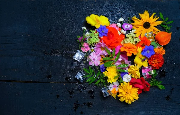 纹理的各种花木，顶视图. — 图库照片