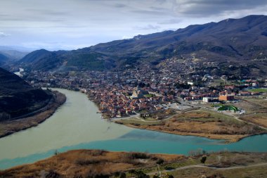 Üst görüntülemek Mtsheta, Georgia Mtkvari ve Aragvi