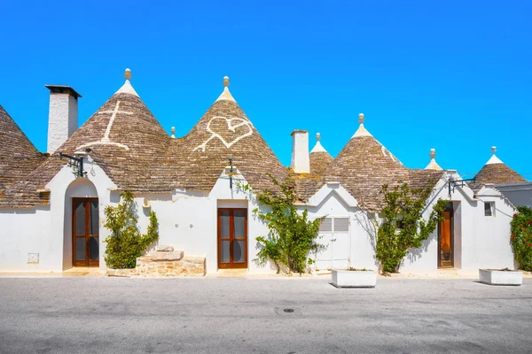 Trulli Alberobello Casas Típicas Vista Rua Apúlia Itália Europa — Fotografia de Stock