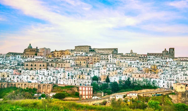 Ferrandina Weißes Altstadtpanorama Aussicht Matera Provinz Basilikata Italien Europa — Stockfoto