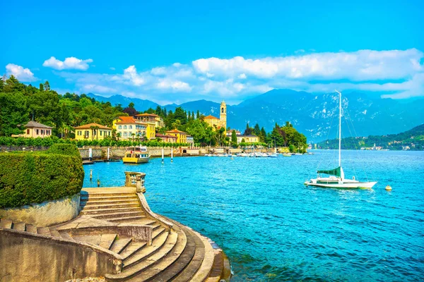 Tremezzo Tremezzina Provincia Como Italiano Tradizionale Vista Lago Villaggio Scale — Foto Stock