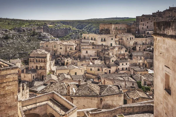 Matera Starobylé Město Sassi Památka Unesco Světového Dědictví Basilicata Itálie — Stock fotografie