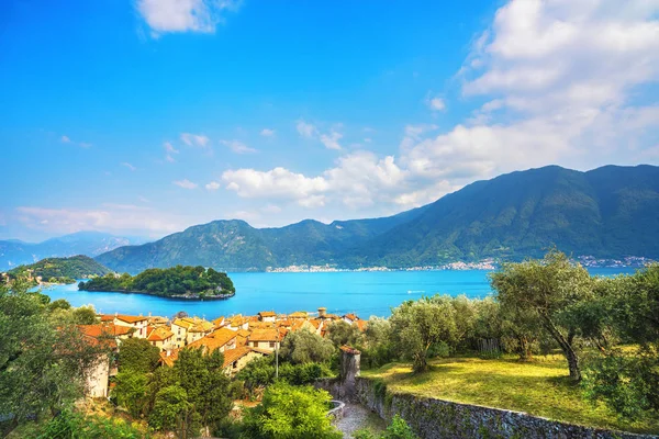 Lago Como, Isola Comacina e trilha greenway. Itália, Europa . — Fotografia de Stock