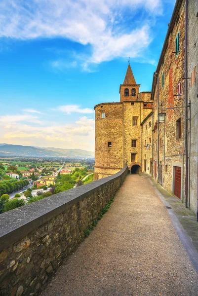 Anghiari Talyan Ortaçağ Köyü Şehir Surları Arezzo Toskana Talya Europe — Stok fotoğraf