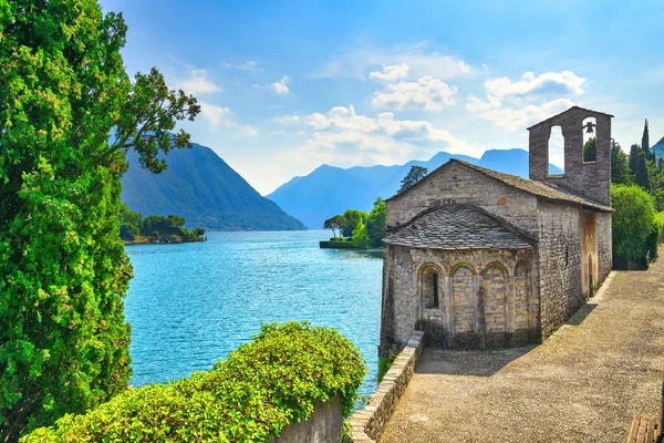 Igreja San Giacomo Ossuccio Tremezzina Distrito Lago Como Itália Europa — Fotografia de Stock