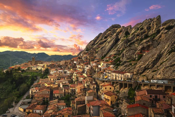 Vila Pietrapertosa Apeninos Dolomiti Lucane Basilicata Itália — Fotografia de Stock