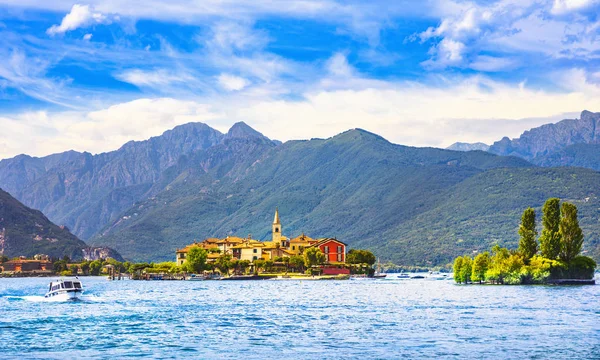 Isola Dei Pescatori Fisherman Island Stresa Piemonte Italien Europa Maggiore — Stockfoto
