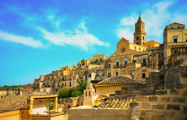 Matera Starobylé Město Sassi Památka Unesco Světového Dědictví Basilicata Itálie — Stock fotografie