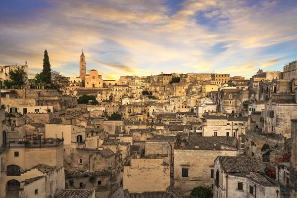 Matera Oude Stad Sassi Unesco Werelderfgoed Monument Basilicata Italië Europa — Stockfoto