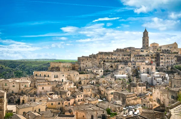 Matera Ősi Város Sassi Unesco Világörökség Része Basilicata Olaszország Európa — Stock Fotó