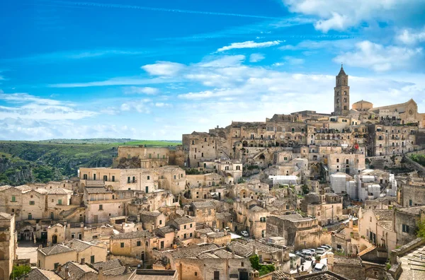 Matera Oude Stad Sassi Unesco Werelderfgoed Monument Basilicata Italië Europa — Stockfoto