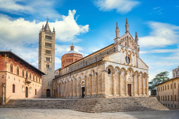 Massa Marittima, San Cerbone Duomo cathedral. Tuscany, Italy. Europe.