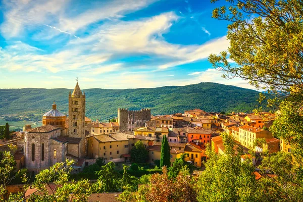 Casco Antiguo Massa Marittima Catedral Del Duomo San Cerbone Toscana —  Fotos de Stock