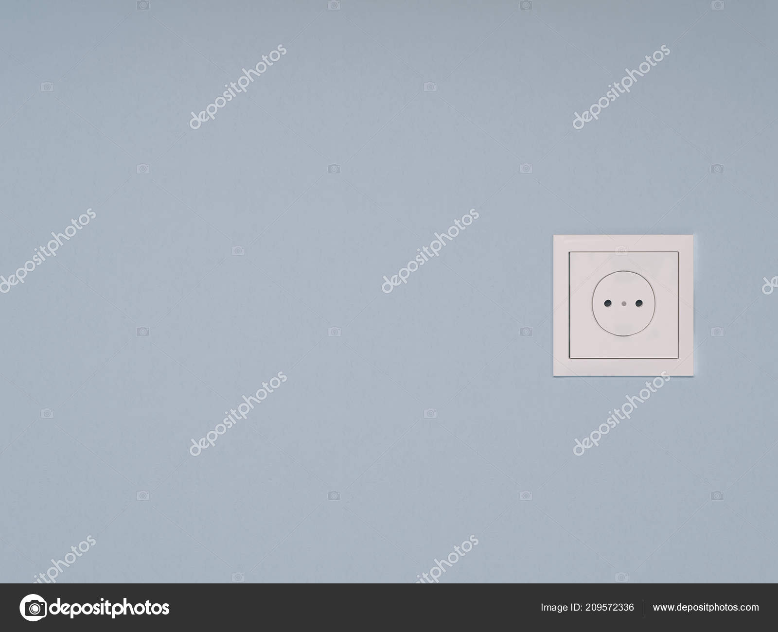 White Wall Outlet Light Background White Electric Socket Wall Rendering