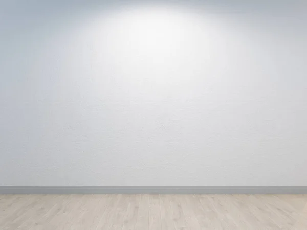 ホワイト テクスチャ コンクリート左官工事と光の木の床と壁です 白の背景 レンダリング図 — ストック写真