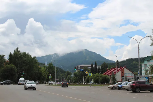 Urban View Belokurikha Small Quiet Resort Town Russia Altai — Stock Photo, Image