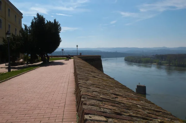 Blick Auf Die Donau Von Der Festung Petrovaradin Novi Sad — Stockfoto