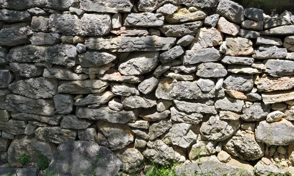 Parede de vedação de pedra, fechar — Fotografia de Stock