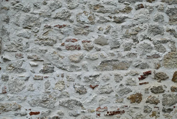 Patrón de pared de piedra textura, blanco y gris — Foto de Stock