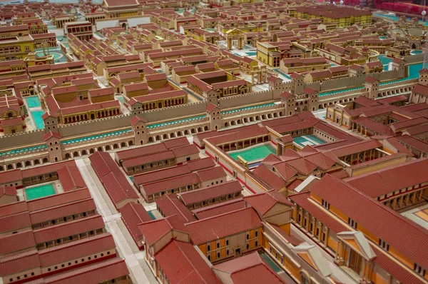 古罗马城的微型纸板重建 — 图库照片