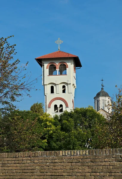 Bell towers in monastery Kovilj, Serbia — Stock Photo, Image