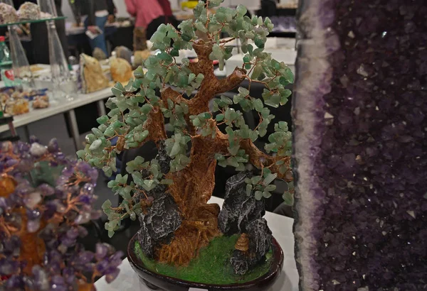 Tree made of semi precious stones, close up