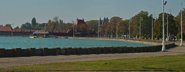 Scénický pohled na jezero Palic v Srbsku — Stock fotografie