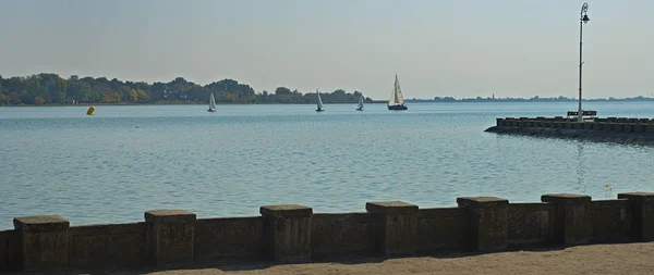 Scénický pohled na jezero Palic v Srbsku — Stock fotografie