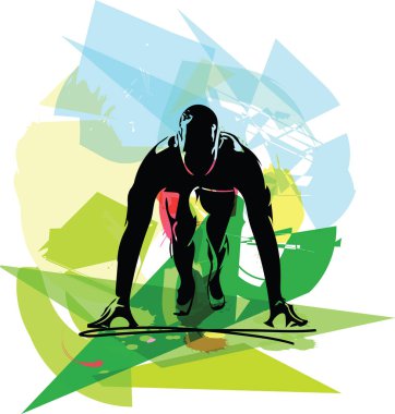 adam parça vektör çizim üzerinde çalışmaya hazır