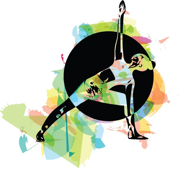 spor giyim vektör ilüstrasyonunda formda genç bir kadın