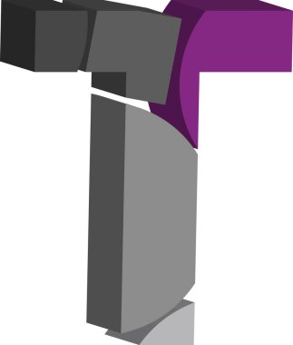 renkli üç boyutlu yazı mektup t