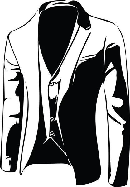 Drawing Elegant Young Fashion Man Tuxedo Posing Vector Illustration — Stock Vector