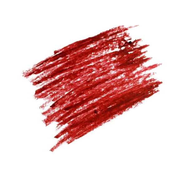 Rote Farbe Kosmetischer Bleistift Isoliert Auf Weißem Hintergrund — Stockfoto