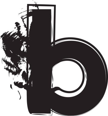 Grunge yazı mektup b 