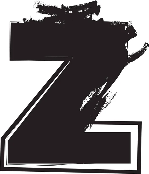 Grunge Font letter z — Stock Vector