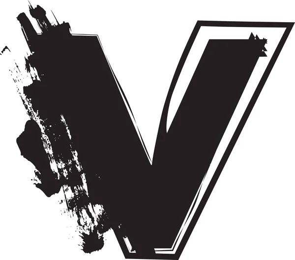 Grunge betűtípus betűt — Stock Vector
