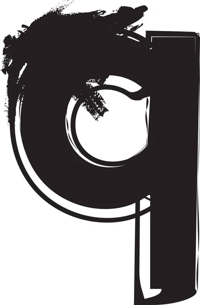 Grunge 字体字母 q — 图库矢量图片