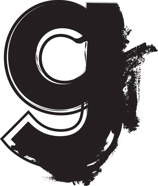 Grunge Font LETTRE g — Image vectorielle