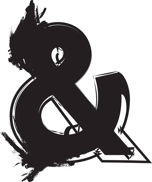 Simbolo astratto di Ampersand — Vettoriale Stock