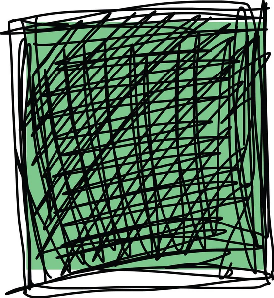 Skizze des Quadrats — Stockvektor