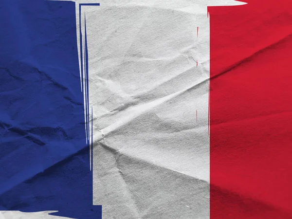 发牢骚的法国国旗 — 图库照片